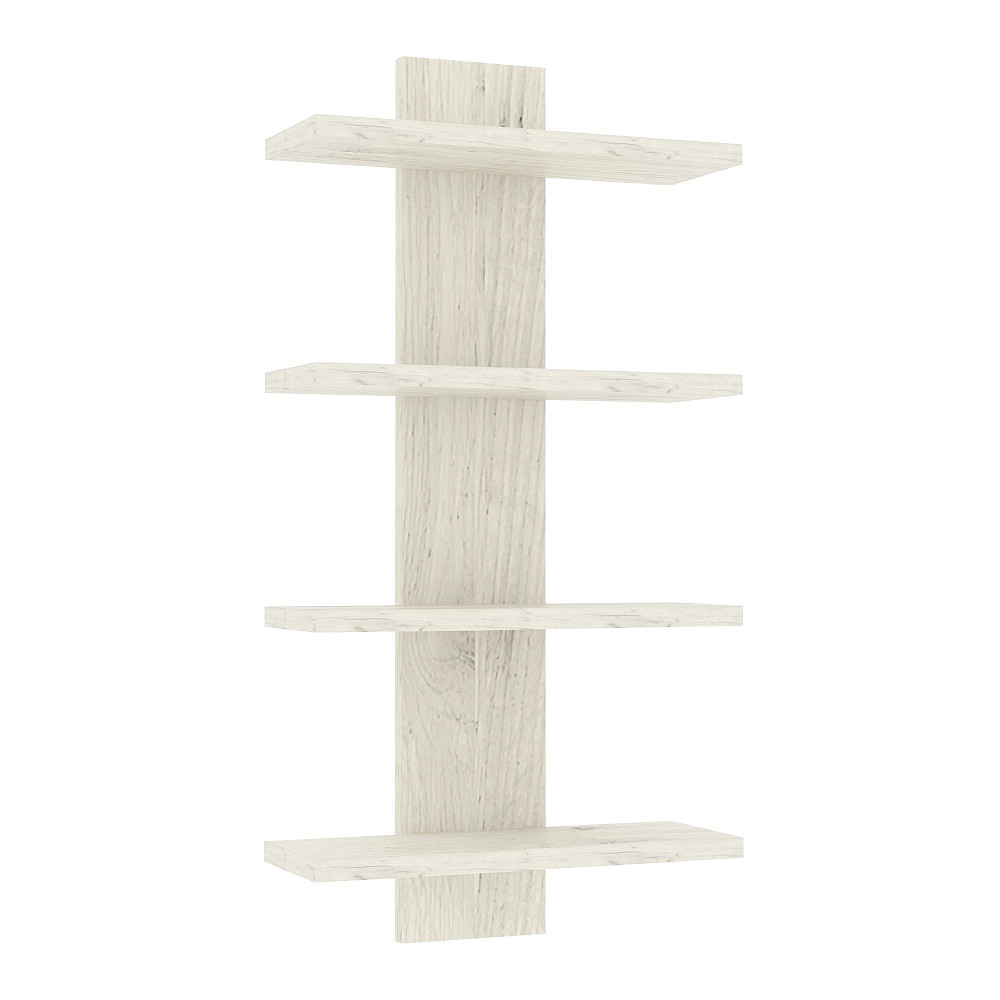 Полиця навісна ПН-5, Дуб Крафт Білий, 350/140/700 Львів - фото 1