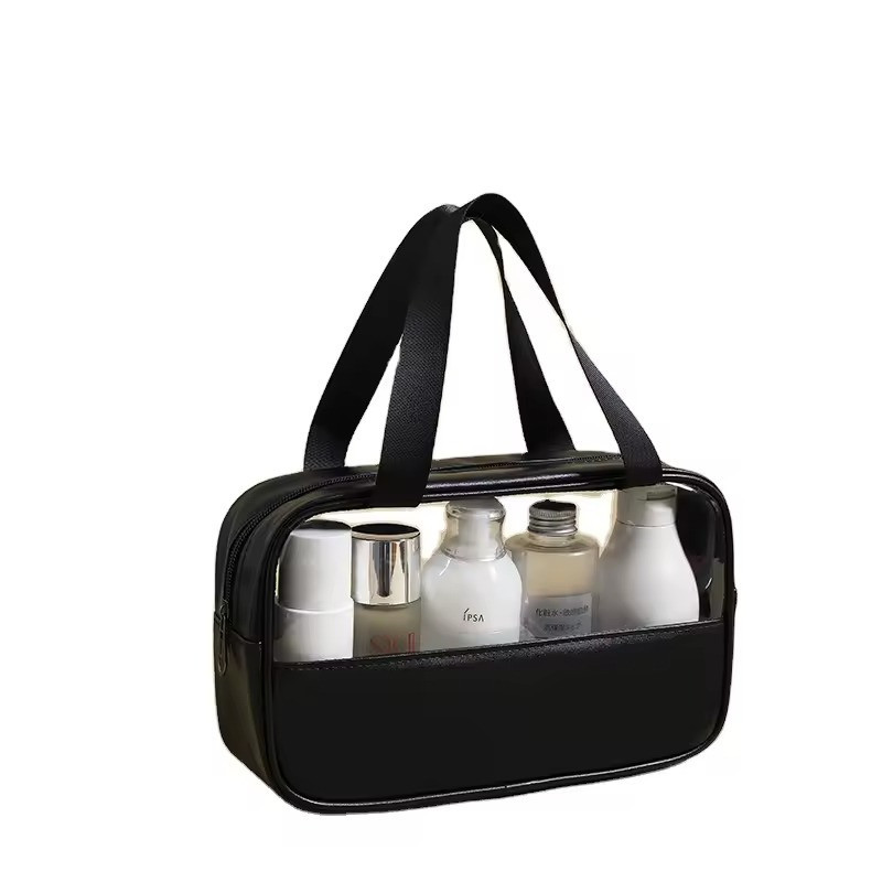 Косметичка органайзер женская, для ванной комнаты водонепроницаемая, черная Каменец-Подольский - изображение 1