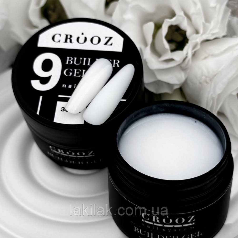 Гель для нарощення нігтів Crooz Builder gel 09 (моочний з шимером) 15мл Херсон - фото 1