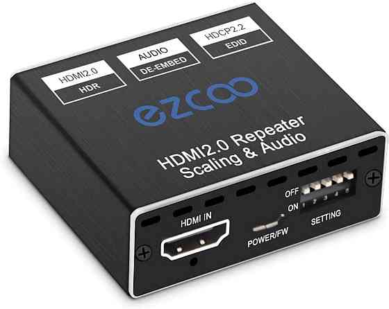 Репітер аудіо екстрактор Ezcoo EZ EX11HAS - 1x1 HDMI 2.0 Repeater Луцьк