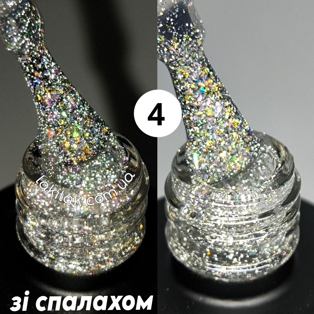 Світловідбивний гель-лак Bee Nails Disco Glitter KD04 8мл Херсон - фото 1