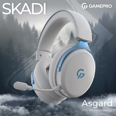 Навушники GamePro Asgard Skadi Wireless White/Blue (HSW191WB) Вінниця - фото 10