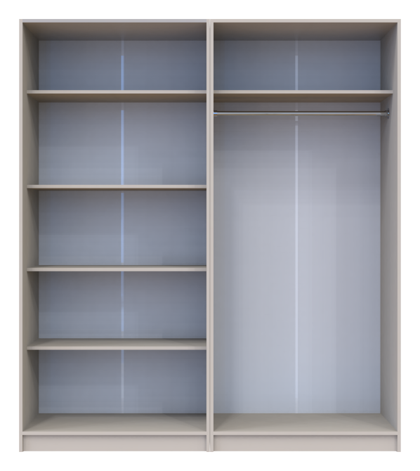 Комплект шкафов для одежды с полками Doros Промо (2 шт.) 180х48х204 см Кашемир (DRS-011466) Львов - изображение 5