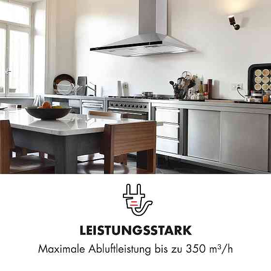 Вытяжка Galina 90 вытяжка 90см 350м³/ч LED нержавеющая сталь акриловое стекло (Германия, читать описание) Ровно