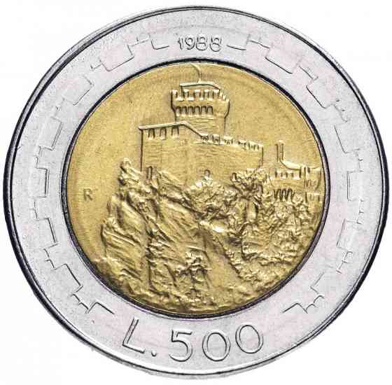 Монета 500 лир. 1988 год, Сан-Марино.UNC Полтава