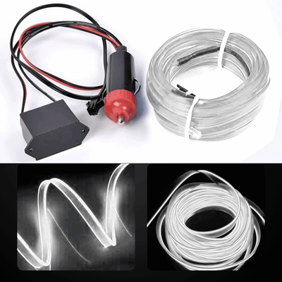 Гнучкий неоновий світильник для авто 5м, білий Київ