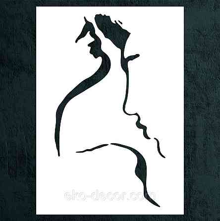 Декоративне настінне Панно «Сілует пари», Декор на стіну 110*78 см, Білий Київ