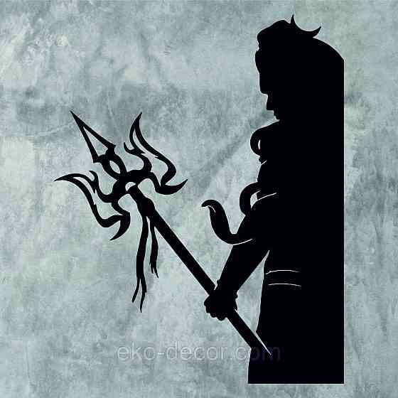 Декоративное настенное Панно «Посейдон» Декор на стену 110*86 см, Черный Киев