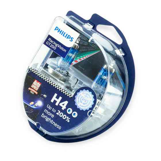 Автолампа 12V 60, 55 (43) PHILIPS Racing Vision GT200 200% (2шт) H4 Мукачево