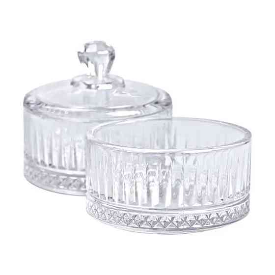 Двухуровневая стеклянная конфетница Ø 10 см Киев