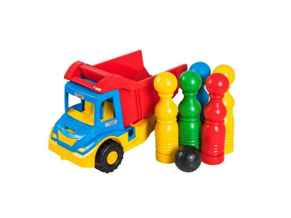 Вантажівка 4*2*26см Multi truck з кеглями арт.39220 синій ТМ TIGRES Київ - фото 1