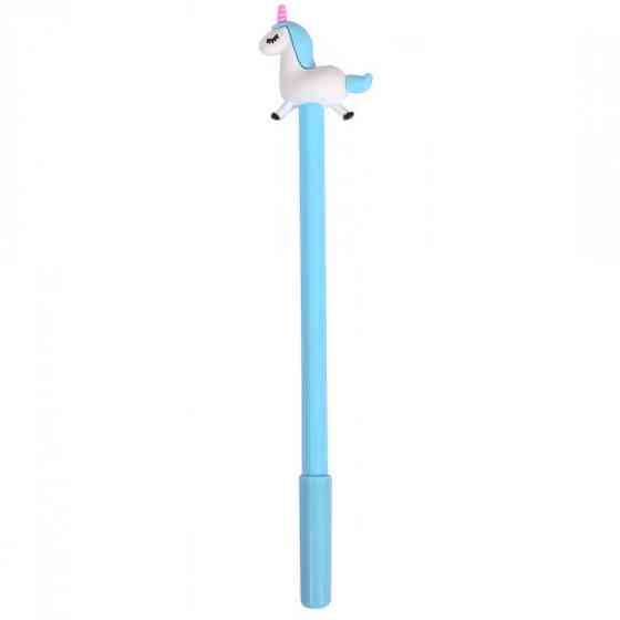 Ручка гелева "Єдиноріг" 6029 синя  Синій Вінниця