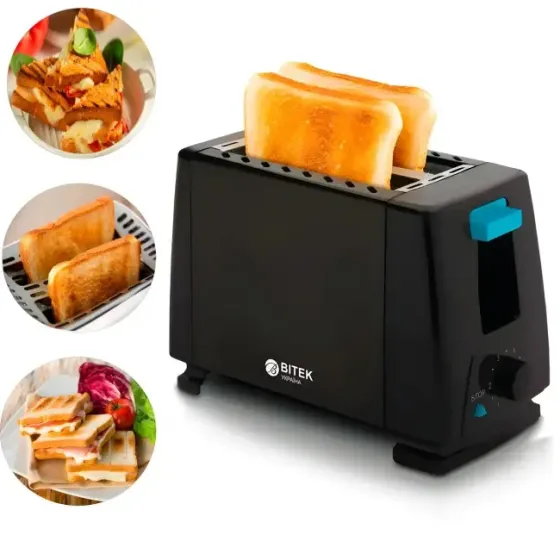 Тостер на 2 тости 1000Вт 2 Slice Toaster BITEK BT-263 Київ