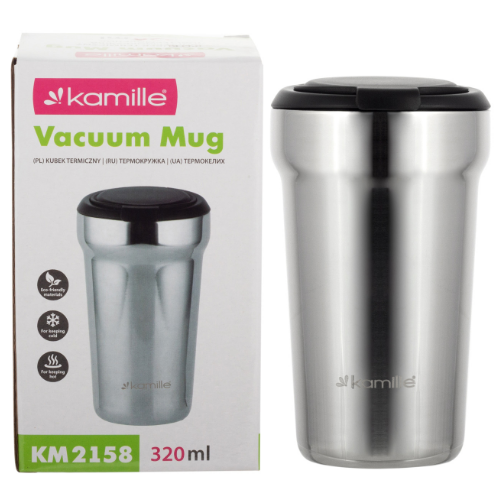 Термочашка 320мл нержавіюча сталь KAMILLE 2158 Житомир - фото 9