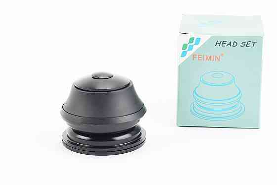 Кермова колонка 1-1/8" (44/28,6x44/30) безрізьбової вилки, напівінтегровані, висока, чорний FP-H863 Київ