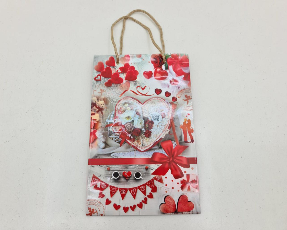 Паперовий пакет подарунковий Середній 17/26/8 (артSV-187) (12 шт.) Харків - фото 2