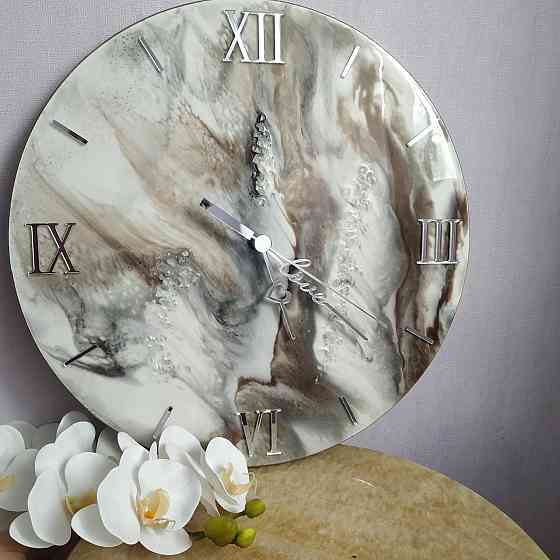 Часы настенные 40 см из эпоксидной смолы ручной работы Днепр