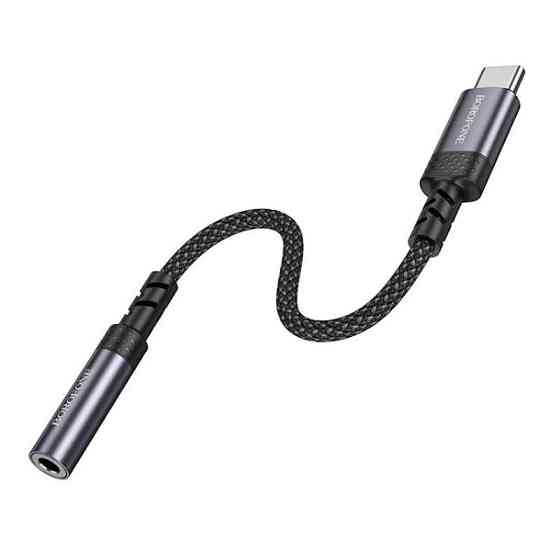 Перехідник BOROFONE BV24 Graceful digital audio converter cable Type-C to 3.5mm Metal Grey Київ
