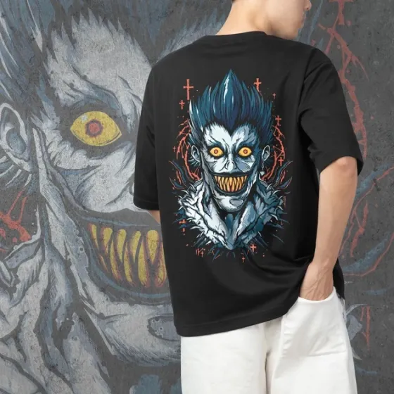 Футболка для подростка мальчика с принтом Тетрадь смерти Рюк Размер 160 Anime10105 Днепр