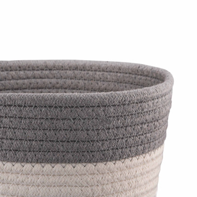 Кошик для зберігання Ardesto Vigor Плетений Бавовняний шпагат Сірий / білий 3.5 л (ARHC2504GW) Вінниця - фото 3