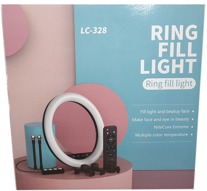 Кільцева LED лампа 26 см з тримачем для телефону, гнучкою ніжкою, регулюванням світла та пультом керування Одеса - фото 4