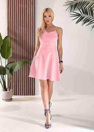 Женское коктейльное мини платье из плотной костюмки Пудровый, 46 Одесса