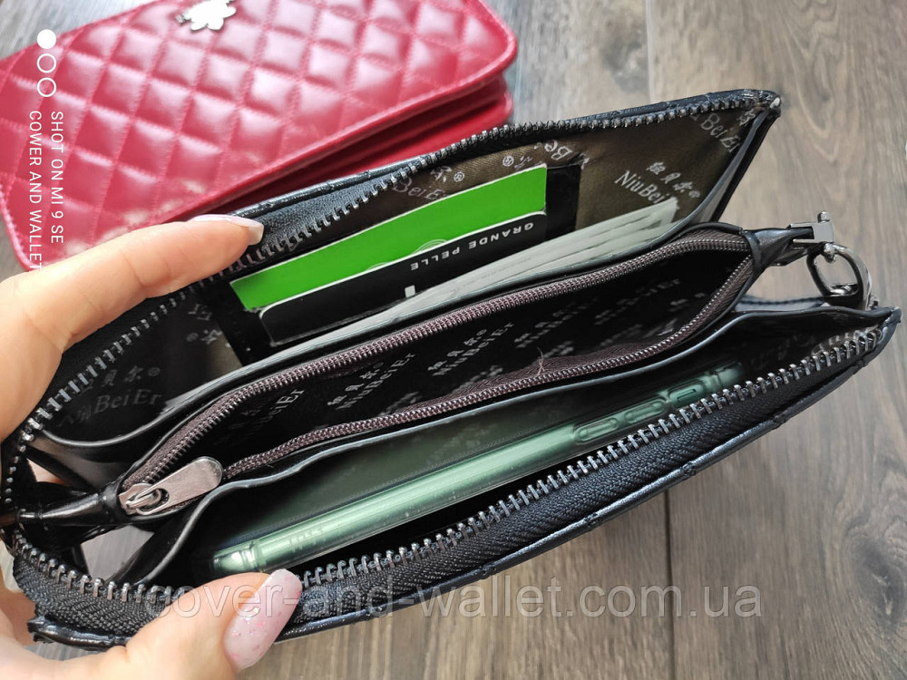Большой женский кошелек клатч на молнии красного цвета Nibeer Киев - изображение 9