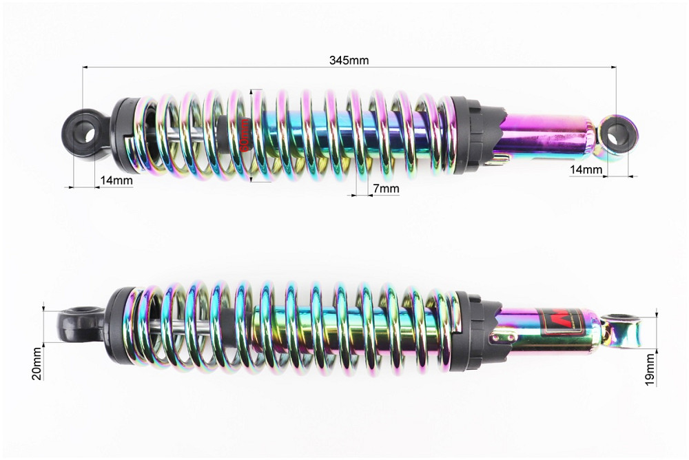 Амортизатор задній JH/CB/CG - 345мм*d60мм (під втулки) регул., плазма к-кт 2шт Киев - изображение 2