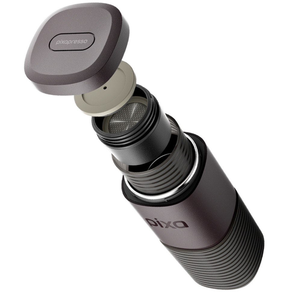 Портативна електрична еспресо-кавоварка Wacaco Pixapresso для меленої кави та капсул, темний бурґунд Киев - изображение 16