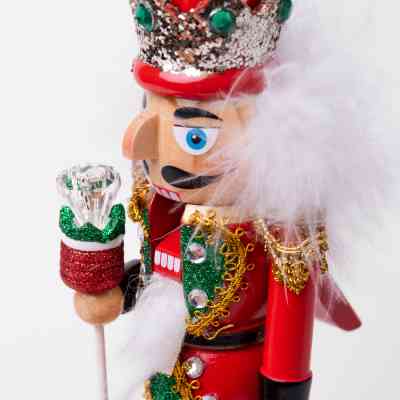 Новогодняя фигурка Novogod`ko Щелкунчик 25 см Дерево Красно-зеленый (974681) Винница