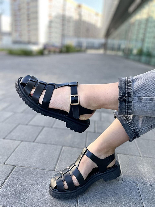 L&M Босоніжки жіночі L&M 6111-1 чорні (літо, еко-шкіра) (5088) Коломыя - изображение 6