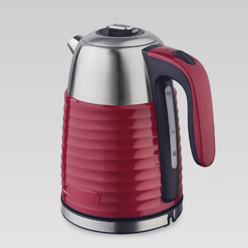 Електрочайник 1,7л 1850-2200W нержавіюча сталь (диск) червоний MR-051-RED Maestro Житомир - фото 3