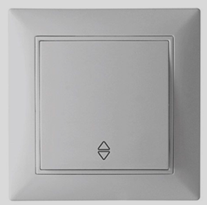 Выключатель одноклавишный проходной Anestech (белый) Винница - изображение 1