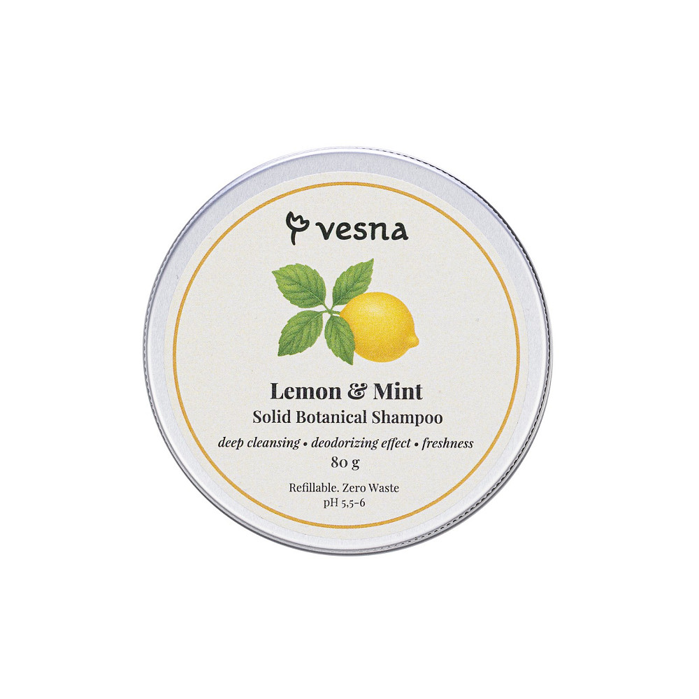 Твердий шампунь Лимон та М’ята Vesna 80 г Київ - фото 2