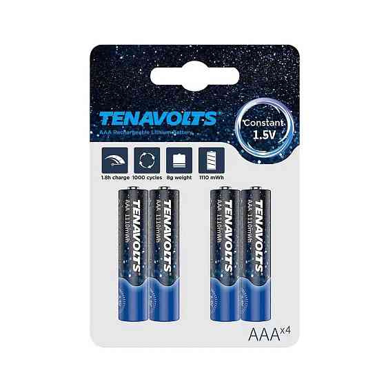 Акумулятор літієвий TENAVOLTS Litium  AAA 740 mAh 1.5V blister 4 шт Рівне