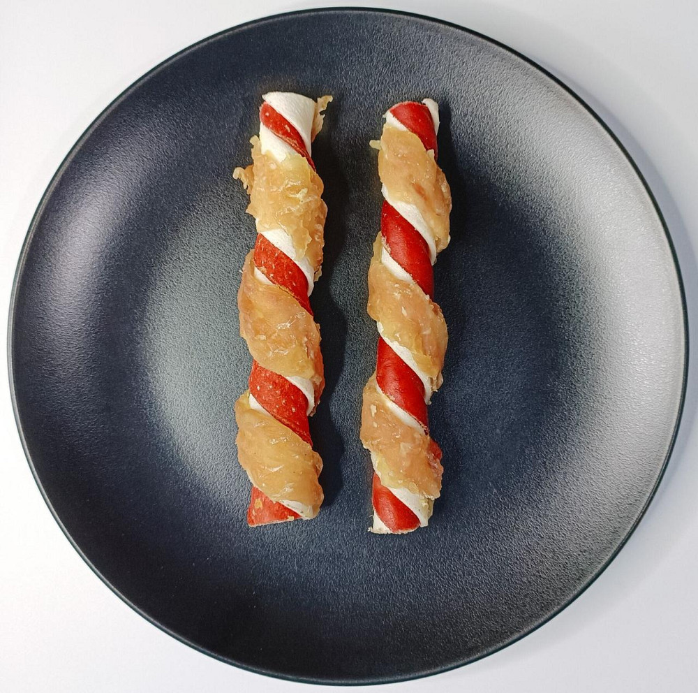 Ласощі для собак AlfPet (АльфПет) AS03 Куряче м'ясо двох тонів на паличці 1125 г Вінниця - фото 1