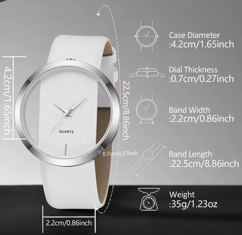 Подарочный набор для женщин Бабочка наручные часы с браслетом без подарочной коробки белый Киев - изображение 4