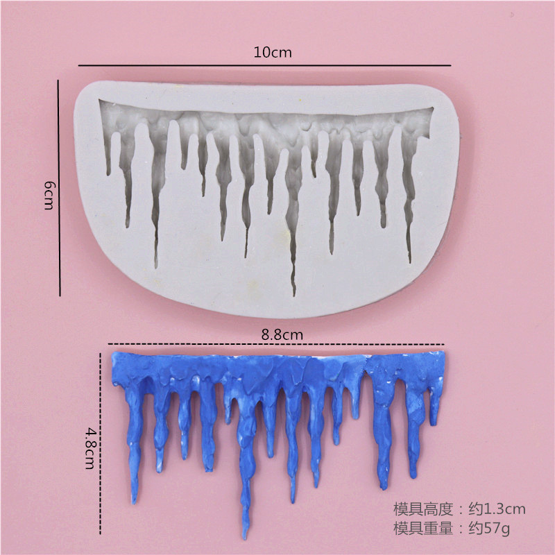 Молд новогодний Сосульки 100 на 60 мм серый Киев - изображение 2