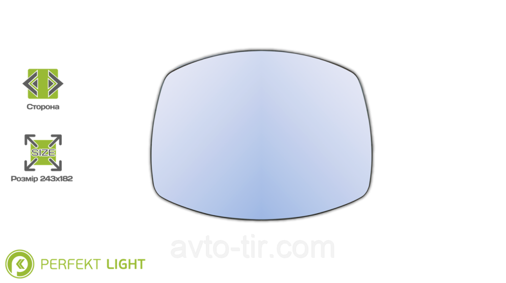 Стекло зеркала Mercedes Actros с подогревом Луцк - изображение 1