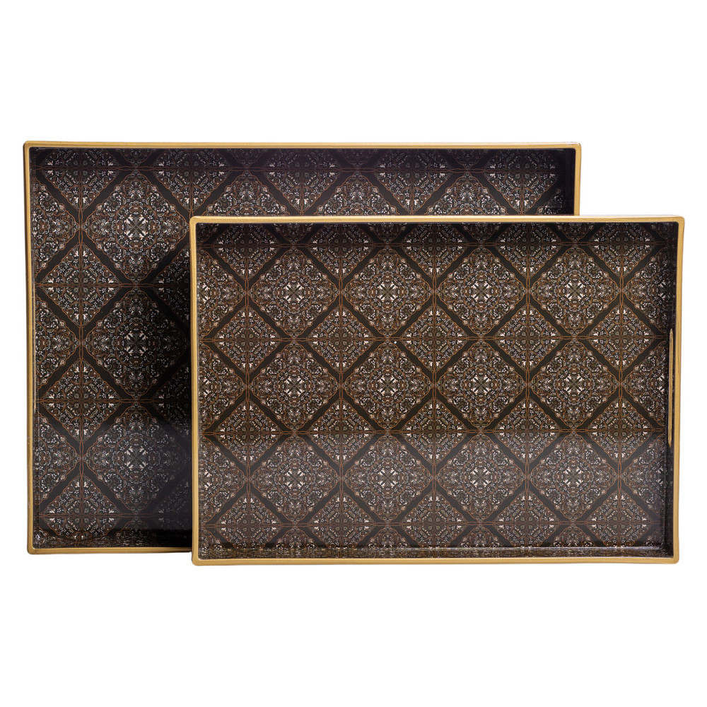 Набір прямокутних підносів для їжі 2 шт 40x30 см Київ - фото 3