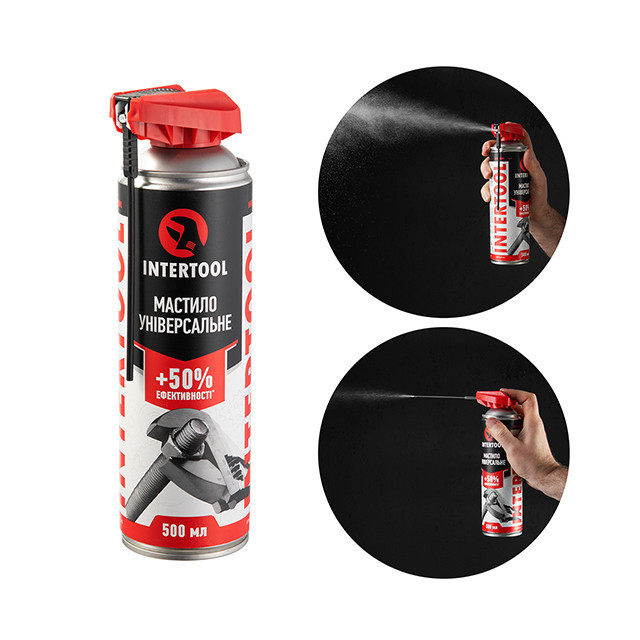 Мастило універсальне, аерозоль, 500 мл INTERTOOL FS-4000 Київ - фото 2