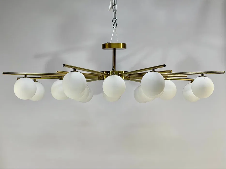 Світлодіодна люстра Промені 5009 (Золота) на 16 плафонів Вінниця - фото 3