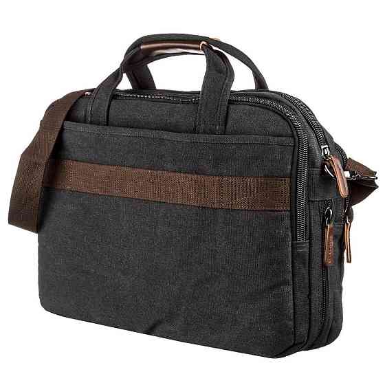 Сумка текстильна для ноутбука Vintage 20182 Чорна Київ