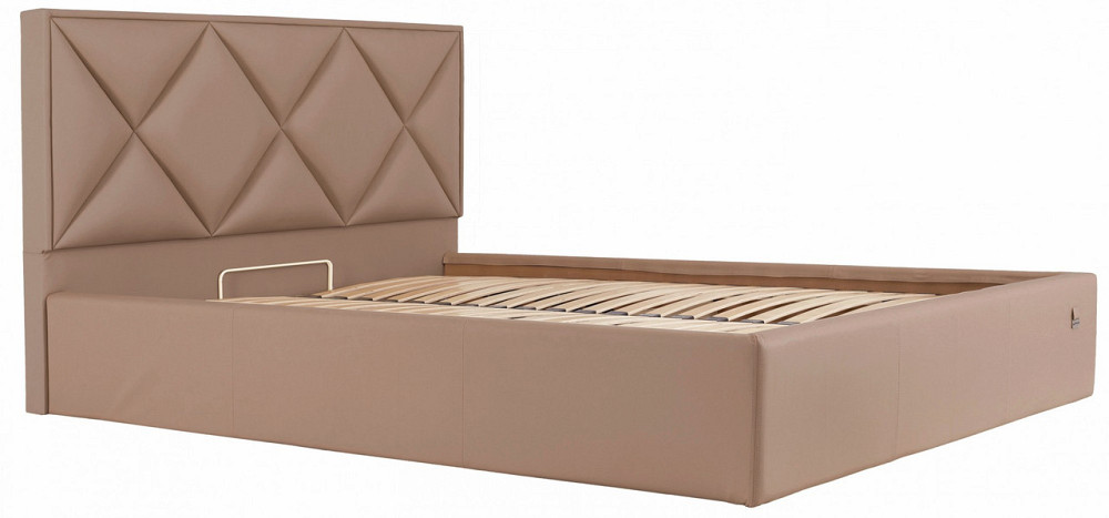 Кровать Двуспальная Leeds Comfort 160 х 190 см Fly 2213 С подъемным механизмом и нишей для белья Светло-коричневый Днепр - изображение 14