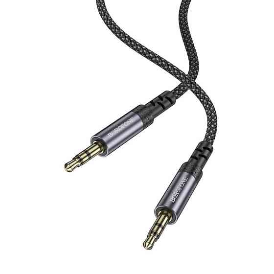 Аудио кабель BOROFONE BL24 Graceful audio cable AUX Metal Grey Одеса