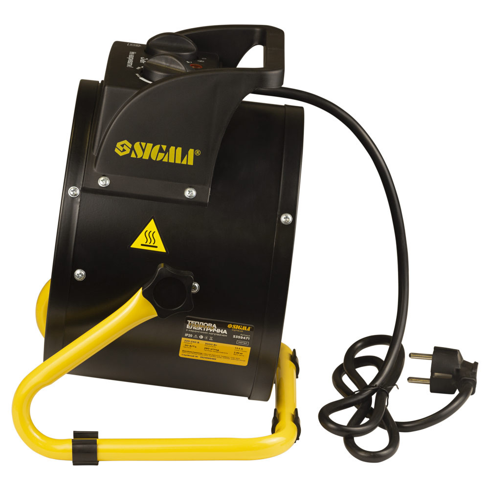 Sigma Электрическая тепловая пушка с керамическим нагревателем 3.0кВт (металл) SIGMA (5359471) Коломыя - изображение 3