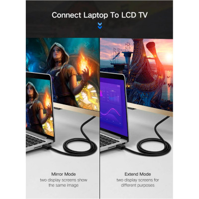 Кабель мультимедийный HDMI M to HDMI M 10.0m HD104 black Ugreen (10110) Винница - изображение 5