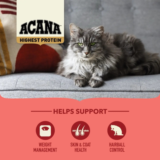 Acana Highest Protein Indoor Cat Recipe (Акана Хайест) сухий корм беззерновий для дорослих домашніх котів 1.8 кг. Запоріжжя
