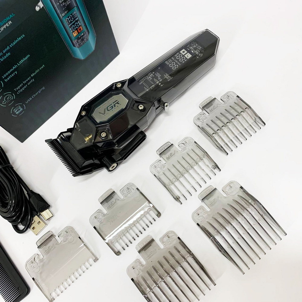 Акумуляторна машинка для стрижки і укладання волосся, Тример з регульованою довжиною MK-44 Львів - фото 15