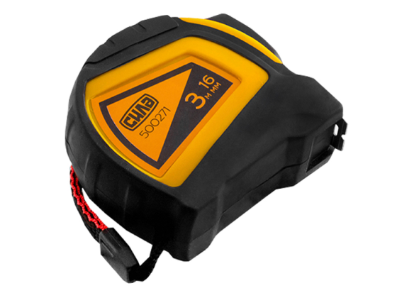 Рулетка обгумована 3м*16мм (автостоп, подвійний зачіп) СИЛА Харків